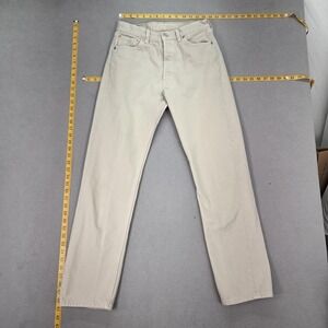 Vintage Levis 501 Jeans Mens White Straight Button Fly USA 90s Fits 28x30